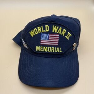 World War II‎ Memorial US Flag Embroidered Hat With Pins